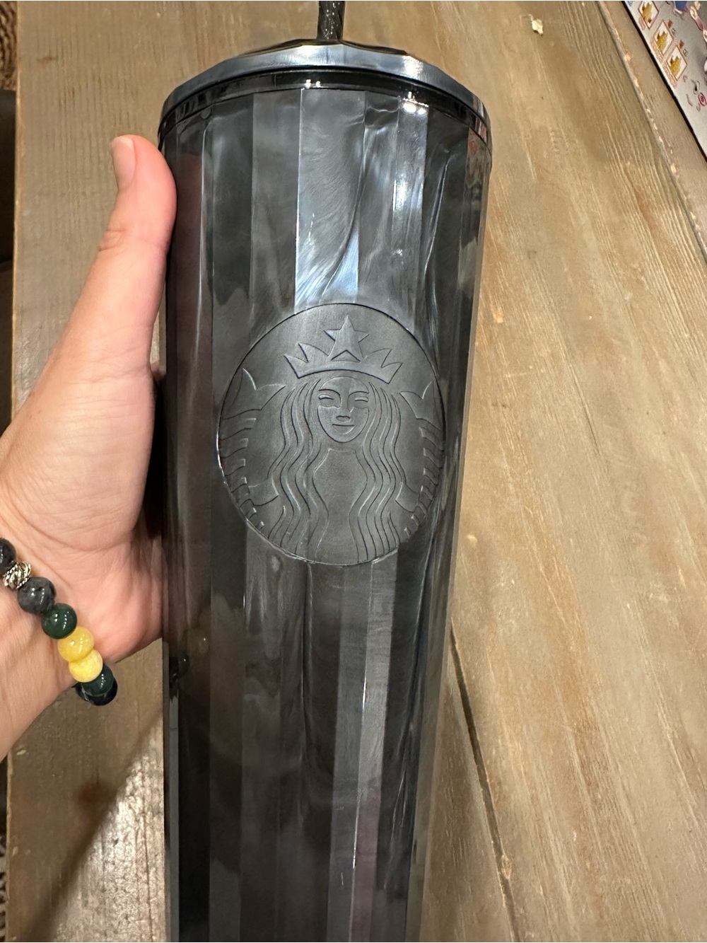 Starbucks 2024 Halloween Iridescent Black Pearl Marbled Venti Tumbler 24oz